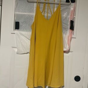 Yellow Strappy Mini Dress